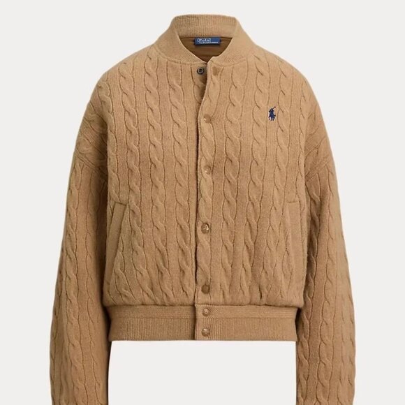 Polo Ralph Lauren Pilot jacket knitted women's cotton coat - Picture 3 of 8